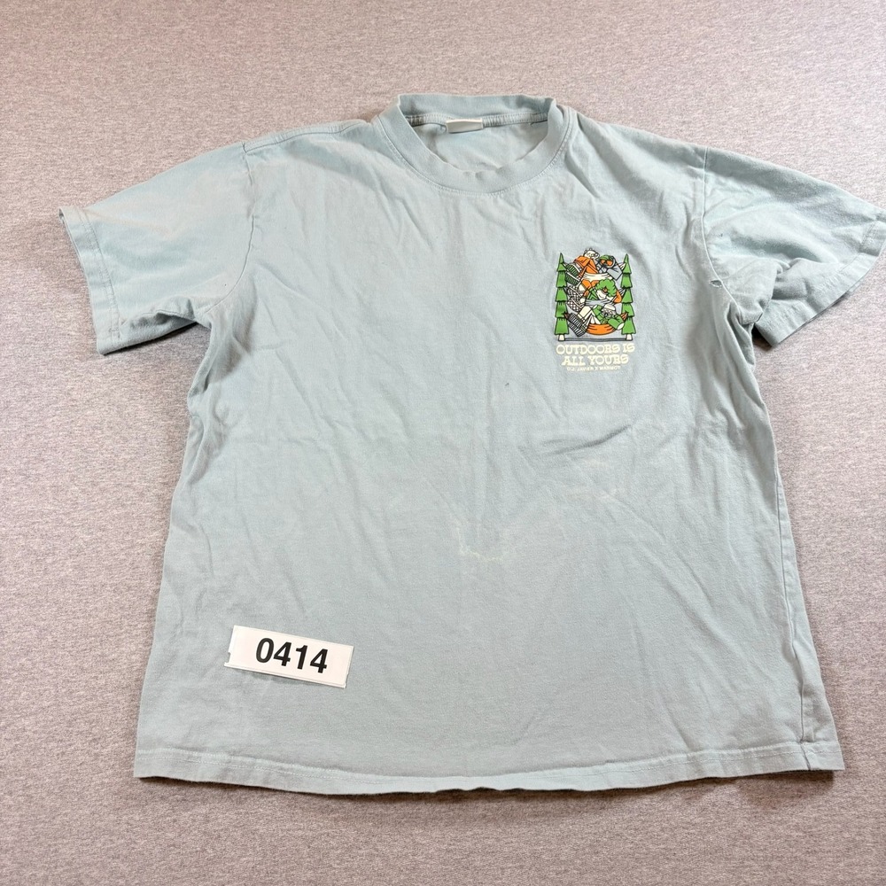 Marmot T-Shirt Mens Medium Blue DJ Javier Outdoors Is All Yours Graphic Tee